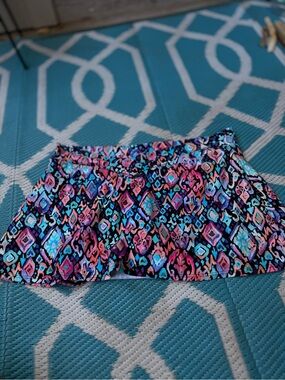 Sunsets Sz 14 Colorful Geometric Patterned Swim Skirt